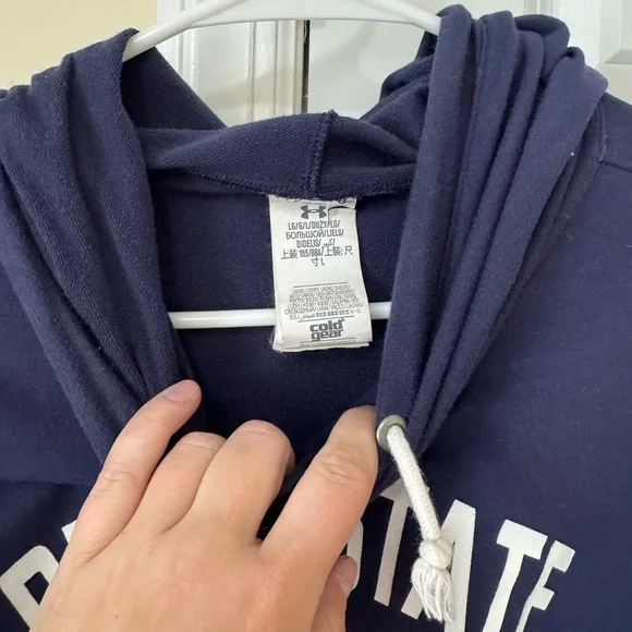 Penn State Navy Blue Hoodie Under Armour - Picture 5 of 8
